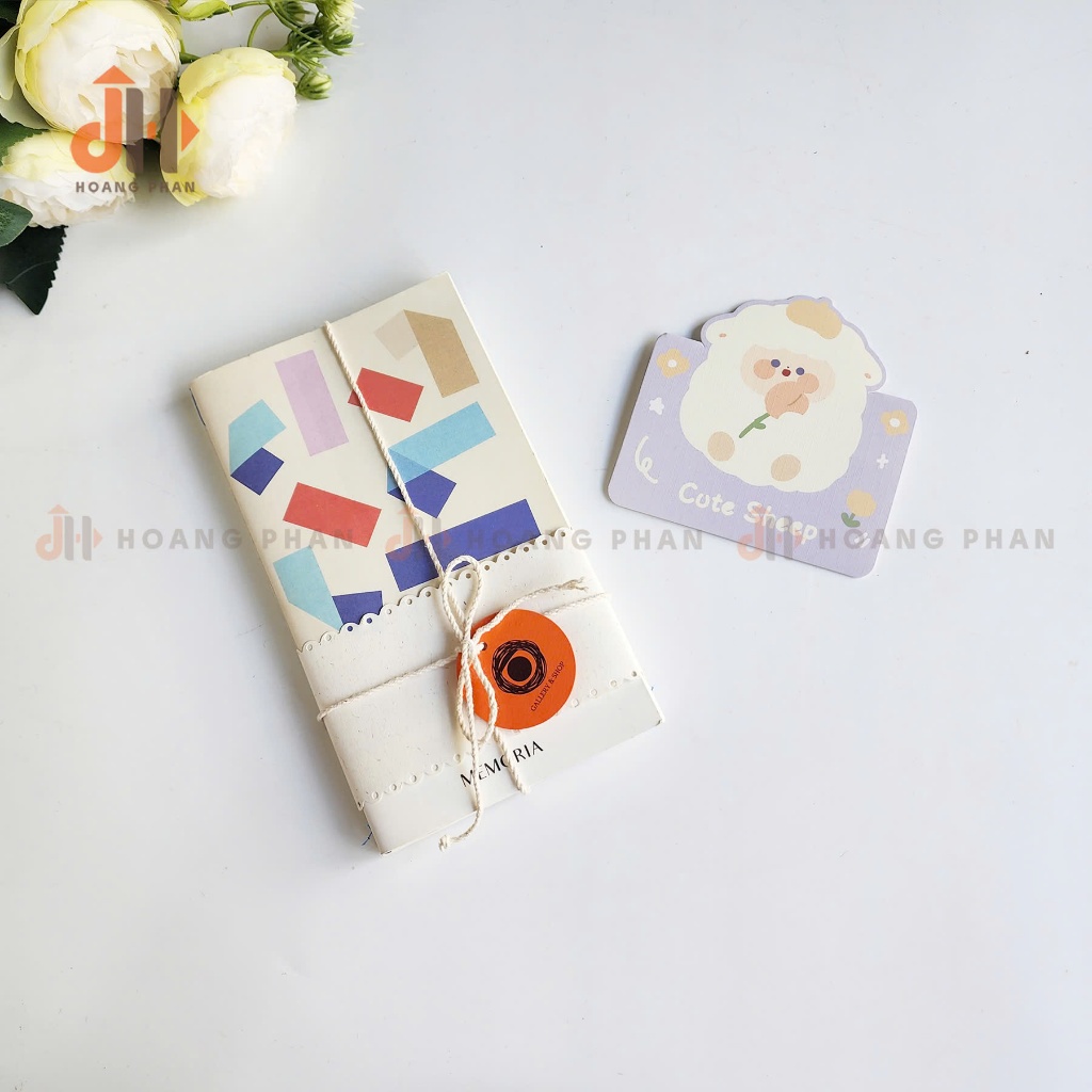 [Sổ Tay] Set  một sổ Memoria + thiệp dễ thương ngẫu nhiên