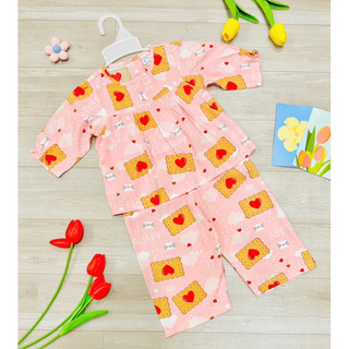 (7-25kg)đồ bộ tole lanh dài tay bé gái nhiều mẫu