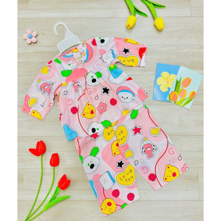 (7-25kg)đồ bộ tole lanh dài tay bé gái nhiều mẫu