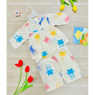 (7-25kg)đồ bộ tole lanh dài tay bé gái nhiều mẫu