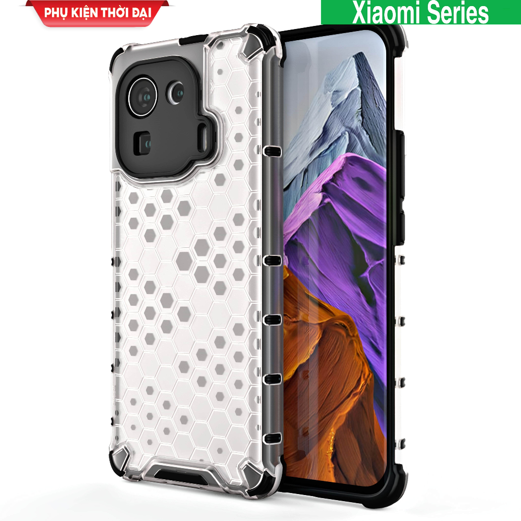 Ốp lưng Xiaomi Mi 11 Pro / Mi 10s / Mi 10T / 11T / Mi 11 Ultra / 13 Ultra / 14 Ultra vân tổ Ong vân 