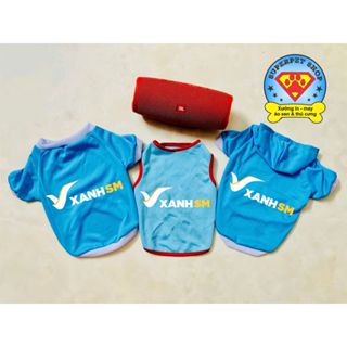 ÁO THÚ CƯNG LO GO XANH S.M XINH