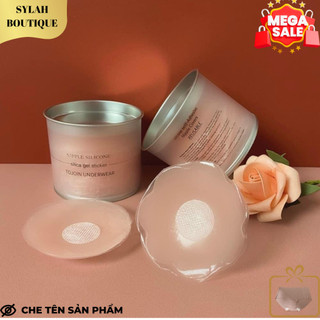 Set 5 Miếng dán ngực silicon cao cấp dán ti cặp sử dụng nhiều lần chống tụt mỏng nhẹ thoải mái Sylah