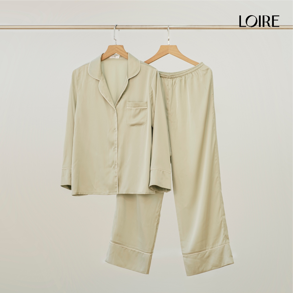 Bộ Đồ Ngủ Lụa Basic Dáng Dài Thoải Mái Loirechic PDD06
