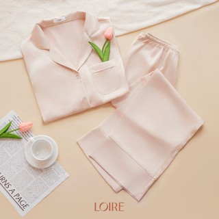 Bộ Đồ Ngủ Lụa Basic Dáng Dài Thoải Mái Loirechic PDD06