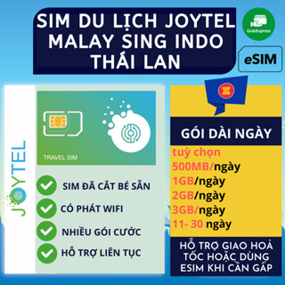 [GÓI DÀI NGÀY] Sim Du Lịch 4G 5G Malaysia Singapore Indonesia JOYTEL Tốc Độ Cao Hỗ trợ Giao Nhanh và Esim