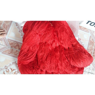 1kg sợi dù chỉ đỏ làm vòng, dây treo liễn, tag tết