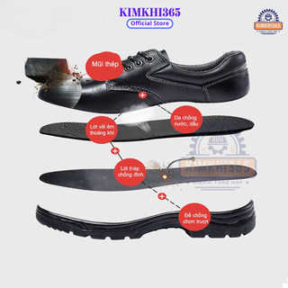  Giày Bảo Hộ Lao Động Nhật Quang SIÊU BỀN Mũi và Đế Thép Chống Đinh Dầu Trơn Trượt Hoá Chất An Toàn Lao Động 