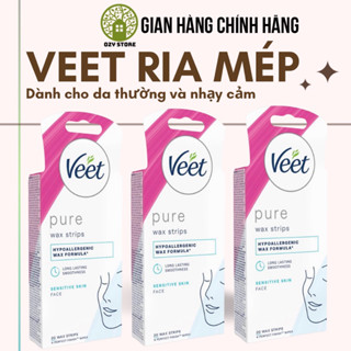 (Hàng Úc - Có bill) Miếng wax triệt ria mép, tẩy lông mặt Veet hiệu quả