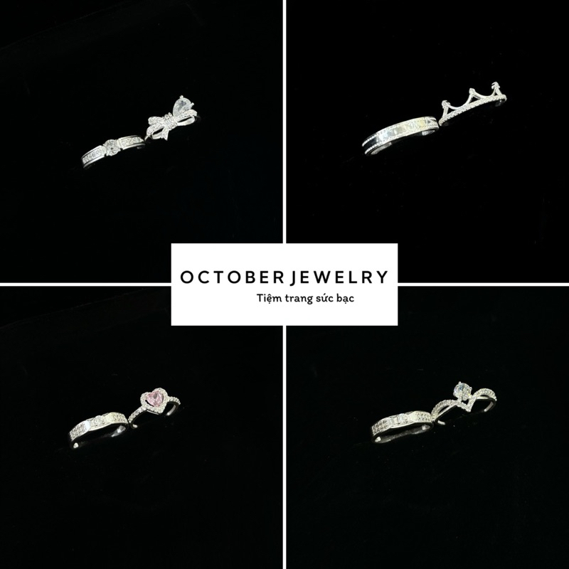 [ Tặng kèm hộp nơ ] Các mẫu nhẫn đôi bạc ta thiết kế cao cấp tỉ mỉ by Octoberr jewelry