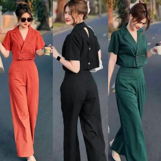 Set Vest Tay Ngắn Bigsize Nữ Quần Short Công Sở - Set 2 Món Lụa Chéo Thái Thiết Kế Dự Tiệc Nữ Cao Cấp Xinh Đẹp 50-95kg