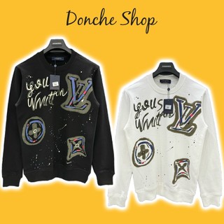  Áo Nỉ Sweater Lờ Vê In Logo Chữ Màu Chấm Sơn Siêu Đẹp - Áo Nỉ Nam Nữ Eo Vì Chất Nỉ Dày Dặn 880110 