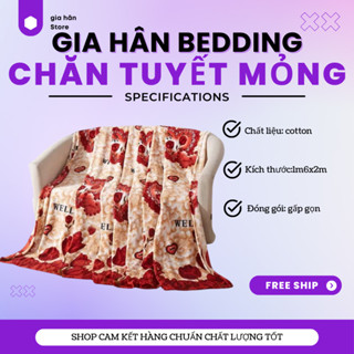 Chăn mền lông tuyết cotton 1.6x2m mềm mịn ấp áp gọn nhẹ cao cấp-  [ NHẬP TẠI XƯỞNG]