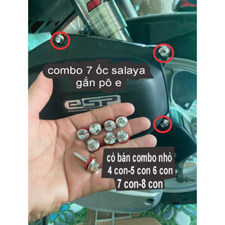 ốc pô e 5li23 xoắn bằng zin gắn cho pô e vairo - ab - sh -lead - vision mẫu salaya thái inox 304 combo dễ chơi