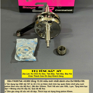 Dên FASSTek CNC +6.65li tay dài 107mm dành cho xe Ex150/Ex155