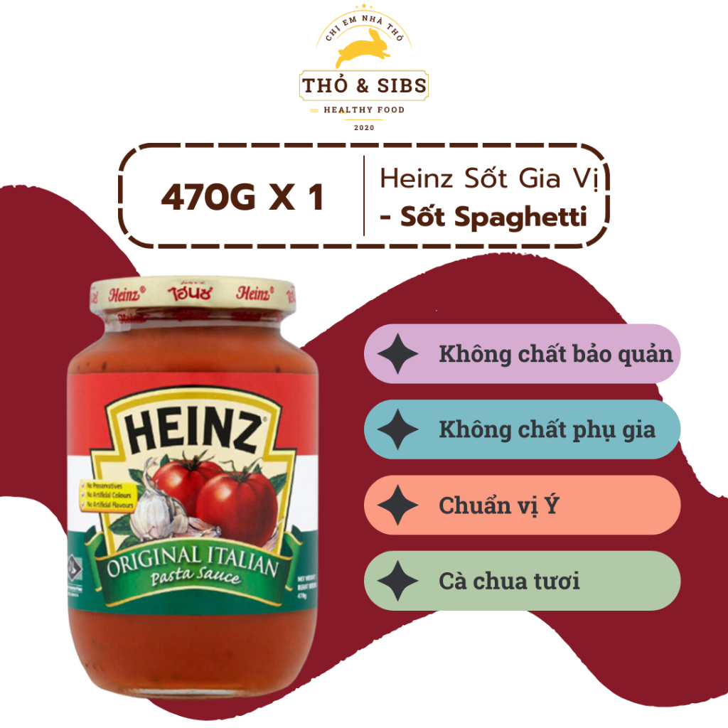 Sốt Mỳ Ý Heinz 470g tiện lợi- Heinz Spaghetti Sauce