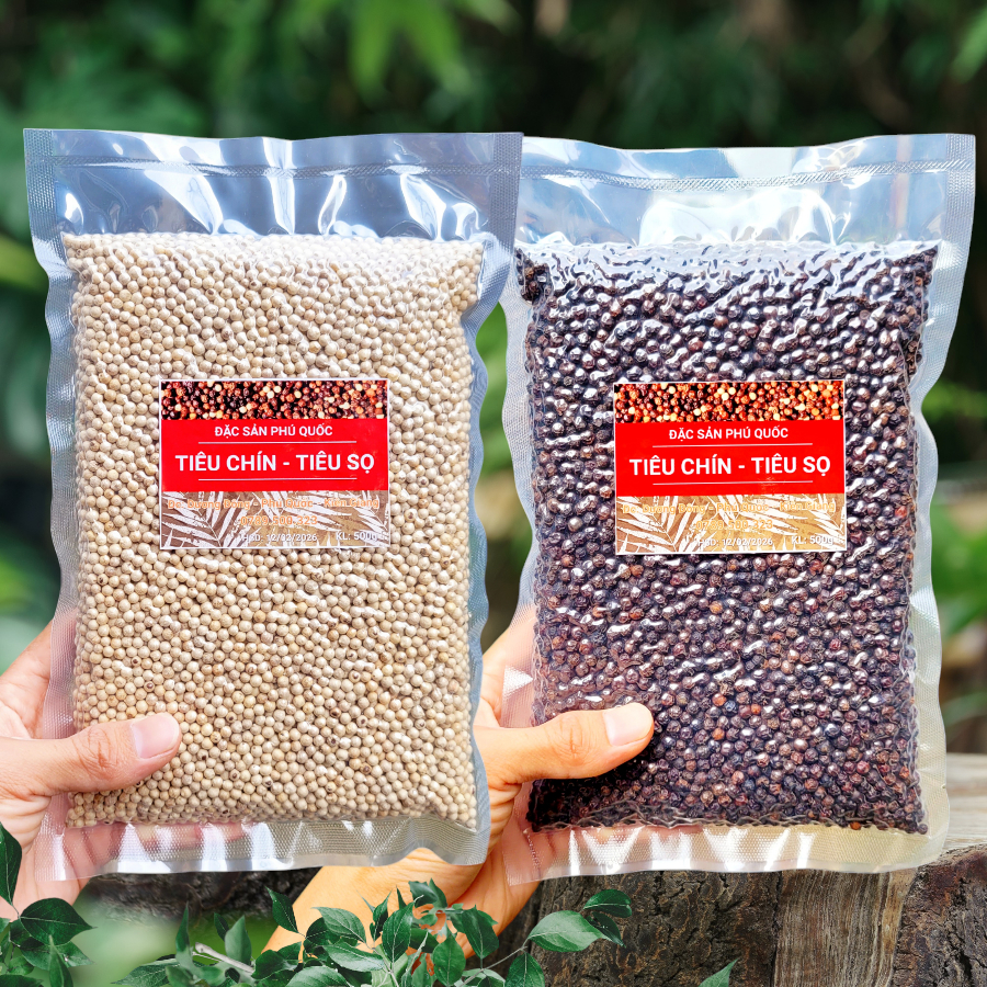 Tiêu chín đỏ - Tiêu sọ - Tiêu đen - gói 250g