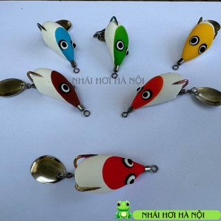  Mồi giả câu lure F35 nhái hơi lưỡi titan,vá đầu câu cá chuối cá sộp cá lóc siêu bén 