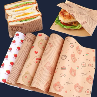 Set 95-100 giấy nến gói bánh sandwich hamburger