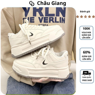 Giày Thể Thao Nam Nữ, Giày Sneaker Nam Nữ Mũi Trắng Mũi Nâu Đế Cao Su Êm Ái Mã QC36 2 Màu