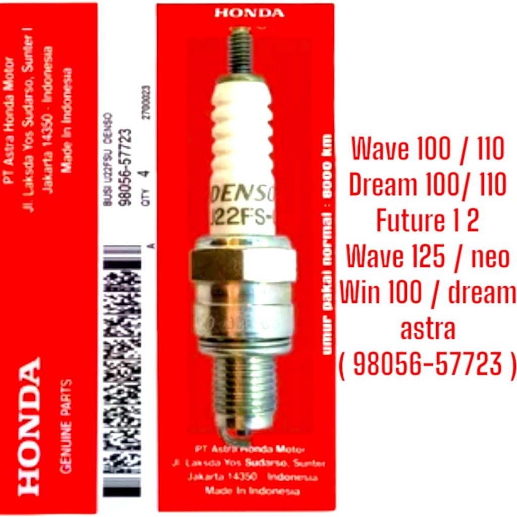 Bugi,busi xe WAVE 100, DREAM 100, WAVE 110, WAVE RS, WAVE S, FUTURE 1 2, WAVE NEO chính hãng