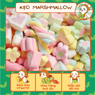 Kẹo Bông Gòn Marshmallow, Kẹo Xốp Bông Sữa Mix Vị , Kẹo Marshmallow Ngọt Ngào. Ăn Vặt Nhà Mầm