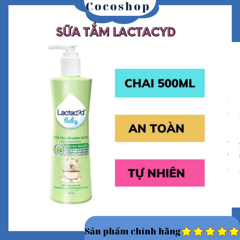Sữa tắm gội Lactacyd cho bé 500ml