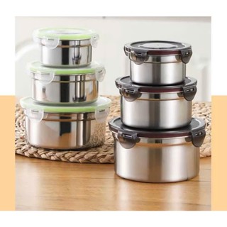  Hộp đựng thực phẩm inox 304 Hộp đựng cơm trưa Thố lạnh có lắp nhựa 4 kích thước 350ml 600ml 1000ml 2000ml 