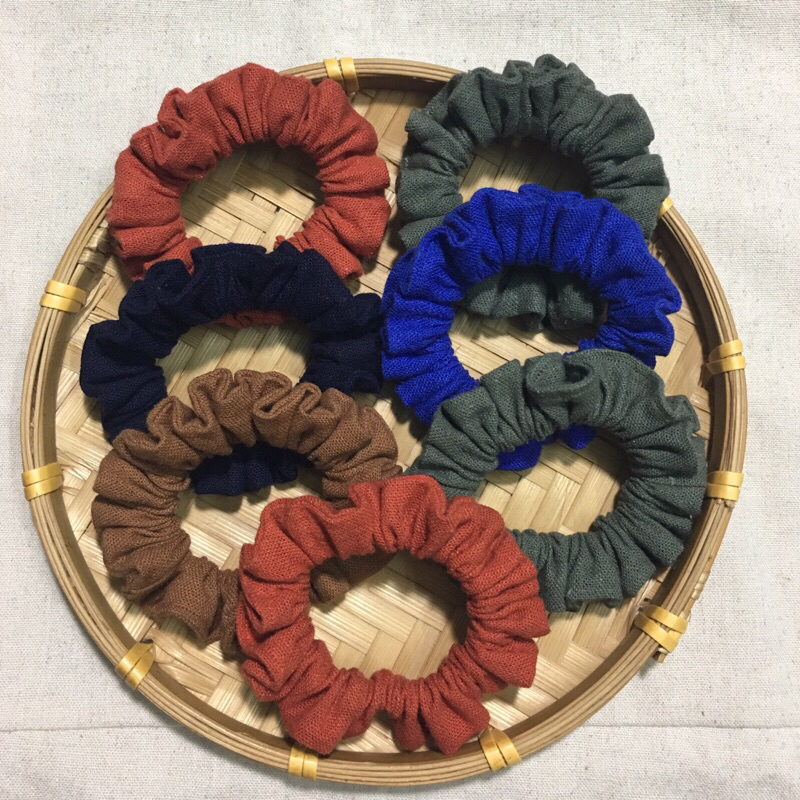 Dây Cột Tóc Vải Scrunchies Handmade Size Mini.