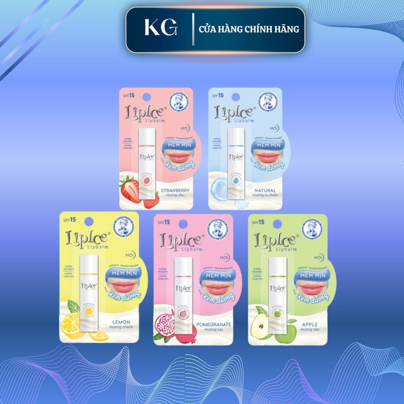 Son Dưỡng Lipice Không Màu, Dưỡng Môi Mềm Mịn - Lipice Lipbalm Creamy SPF15 4.3g