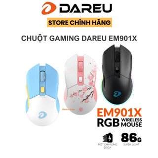 Chuột không dây Dareu EM901X RGB Black / Pink / Blue White Superlight Wireless Gaming