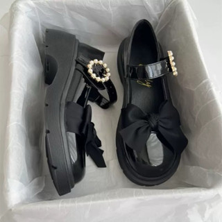 Giày búp bê lolita nữ Quai Cài Da Bóng cao cấp