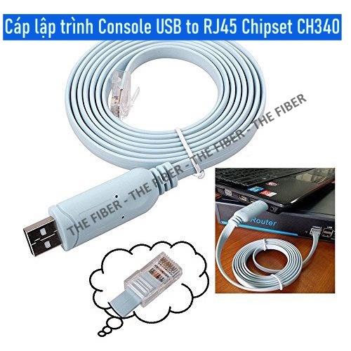 Cáp lập trình Console USB to RJ45 Chipset CH340