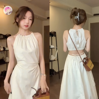  Váy khoét lưng Mina dress dáng dài tiểu thư xixeoshop - V69 
