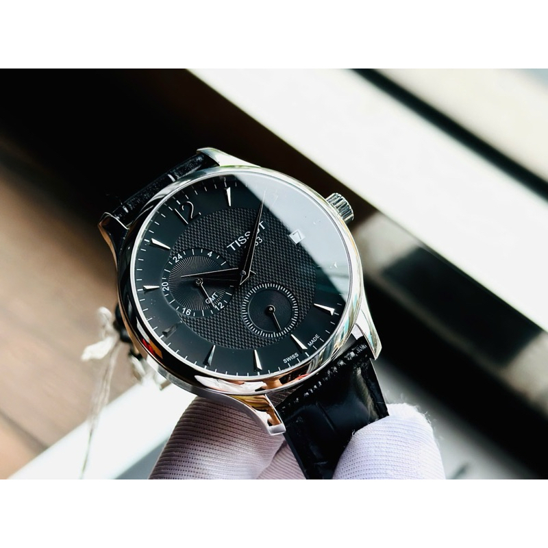 ĐỒNG HỒ NAM CHÍNH HÃNG Tissot Tradition GMT T063.639.16.057.00 Luxury Black Quartz