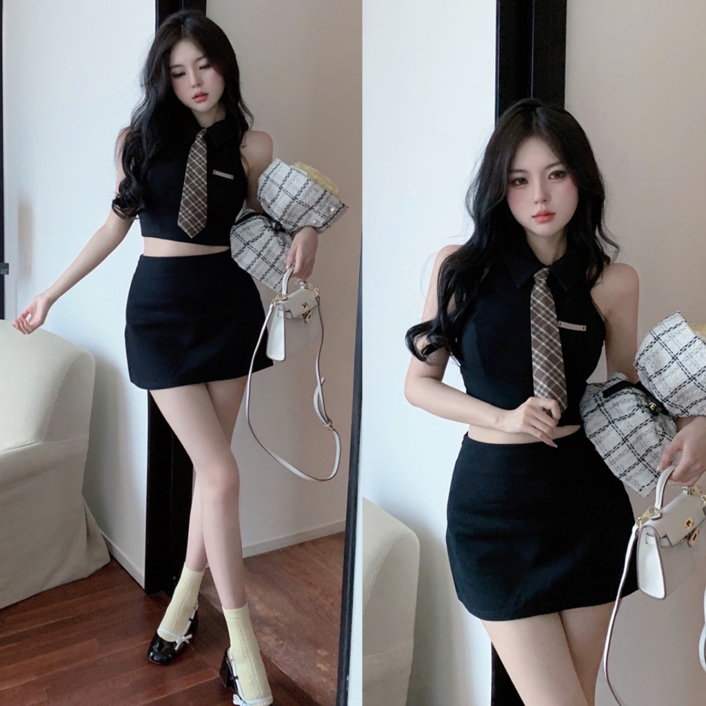 Chân Váy Ngắn Chữ A Ôm Body, Chân Váy Có Quần Trong Lưng Cao CV08