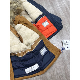 Áo khoác parka lót lông bé trai sz 1-6y form nhỏ