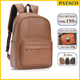Balo Da Nam Nữ thương hiệu PATACO đựng vừa laptop 15.6inch , kiểu dáng unisex , chống nước tuyệt đối