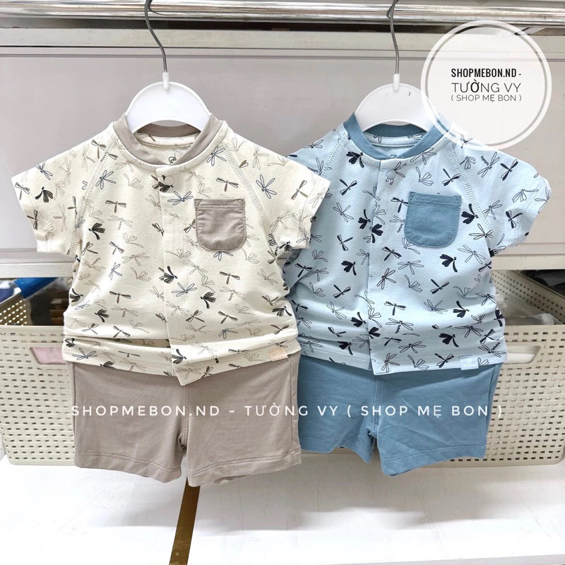 Bu Baby - Bộ cộc tay khuy giữa size bé sơ sinh đến 1 tuổi (form ôm)