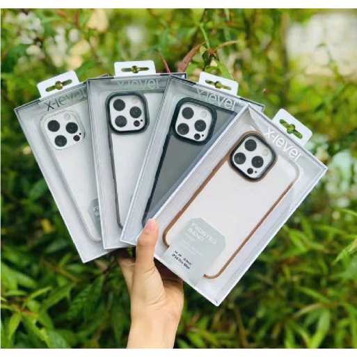 Ốp lưng X-Level Frosted Sand cho iPhone 16 Pro Max, 16 Pro viền màu lưng nhám chống vân tay, chống s