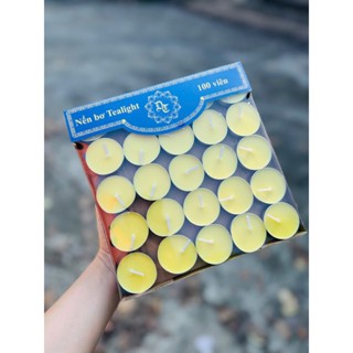 Hộp nến tealight 100 viên cháy ~ 3H mùi nhài không khói, không muội Đông Thành