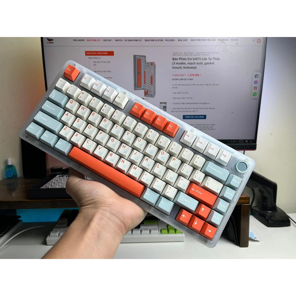 Combo switch và keycaps cho Infi75 Lite trả khách đặt nhầm - EA Gear