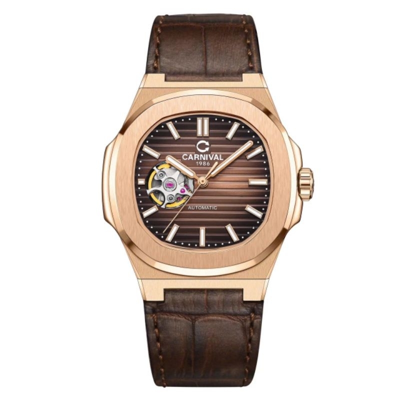[Chính Hãng 100%] Đồng Hồ Nam  Carnival 8128G (8128) Máy Cơ (Automatic) Kính Sapphiare Mặt Siz 41mm 
