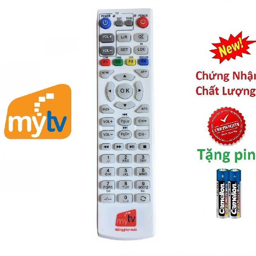 tay điều khiển remote từ xa Mytv 2-kèm pin-tay đầu bấm Mytv 2