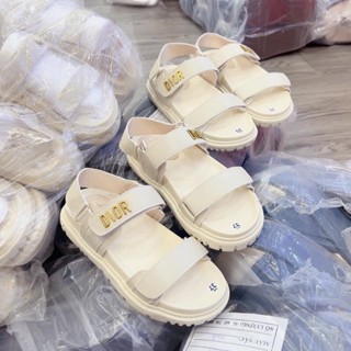 Sandal dio quai ngang, sandal nữ quai dán da siêu mềm