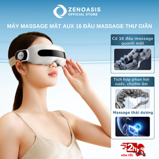 Máy massage mắt AUX với 16 đầu massage giúp thư giãn mắt, máy matxa mắt tích hợp phun hơi nước giảm mỏi mắt bọng mắt