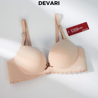 Áo lót nữ không gọng su đúc êm ái đệm mút dày nâng ngực tạo khe quyến rũ đính nơ cute DEVARI A724