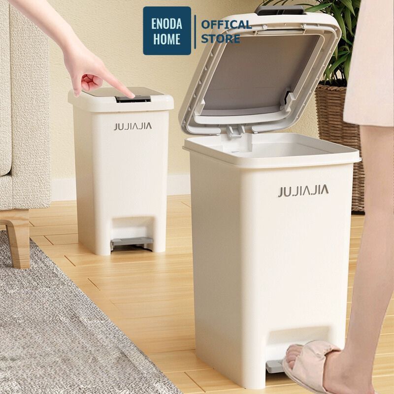 Thùng Rác Đạp Chân Chữ Nhật ENODA HOME,Nhiều Kích Thước 8L, 10L, 12L, 15L Phù Hợp Mọi Không Gian TR0