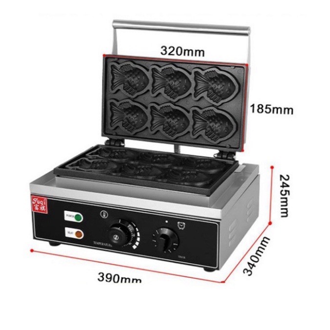 Máy làm bánh cá cao cấp 6 con