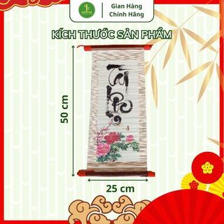 Mành Tre Thư Pháp Trang Trí Decor Bền Đẹp Nhiều Mẫu Chữ Vạn Sự Như Ý Tài Lộc 25x50cm